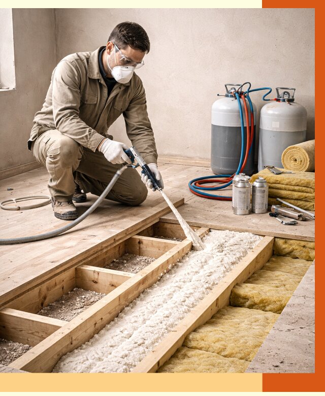 Заполнение полостей межэтажного перекрытия в Карасук от 4266 руб. | ТепломастерКск