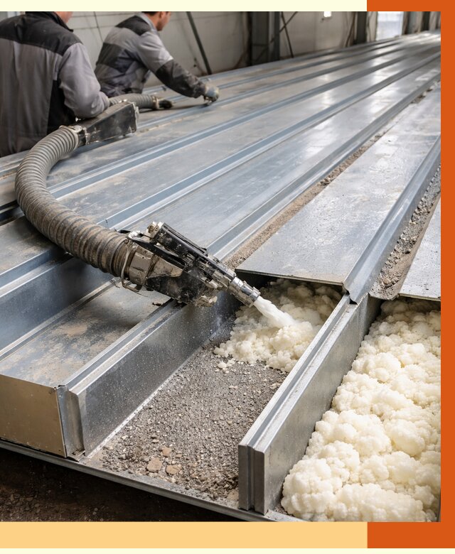 Заполнение пустот кровельных панелей в Карасук от 7313 руб. под ключ | ТепломастерКск