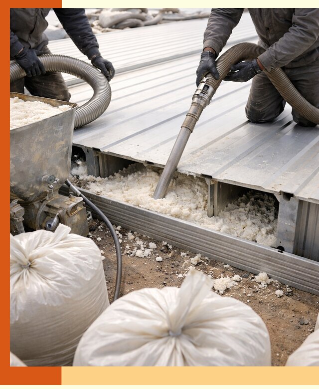 Заполнение пустот кровельных панелей пенными и мокрыми герметиками в Карасук