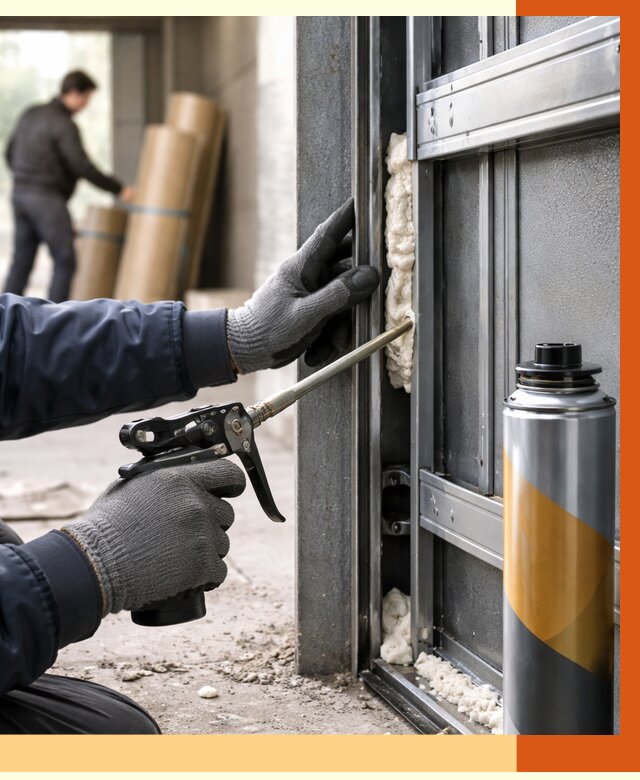 Заполнение пустот ворот в Карасук от 4571 руб. — заливка ППУ, утепление под ключ | ТепломастерКск