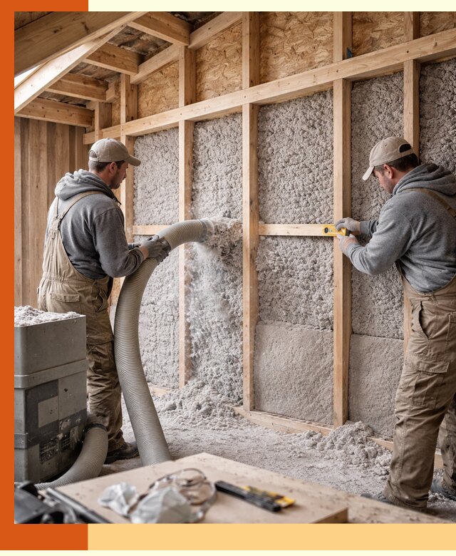 Утепление эковатой стен, потолков и перекрытий в Карасук