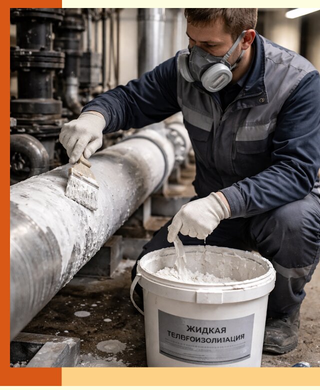 Утепление оборудования жидкой теплоизоляцией в Карасук