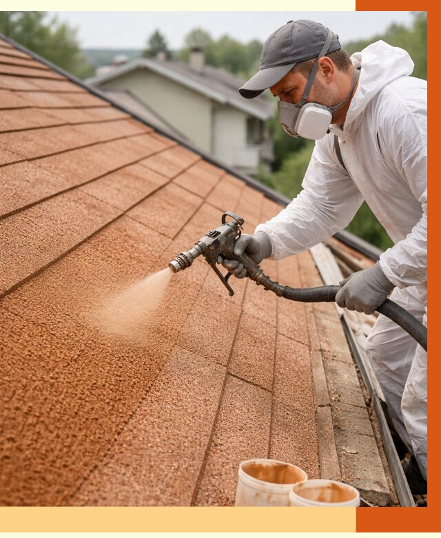 Утепление кровли жидкой пробкой в Карасук от 2742 руб./м² под ключ | ТепломастерКск