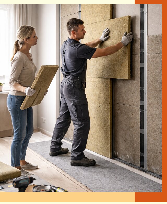 Профессиональная шумоизоляция квартиры в Карасук от 7618 руб. за м2 | ТепломастерКск