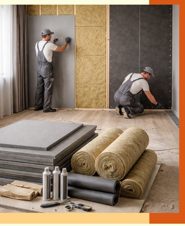 Шумоизоляция дома в Карасук от 4571 руб/м2 — комплексная звукоизоляция под ключ | ТепломастерКск