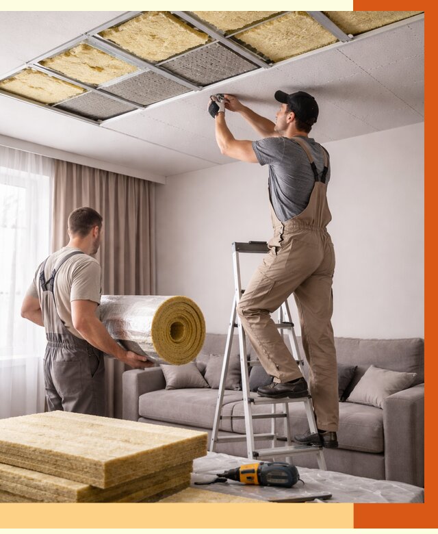 Шумоизоляция потолка в Карасук от 2285 руб. под ключ | Профессионально — ТепломастерКск