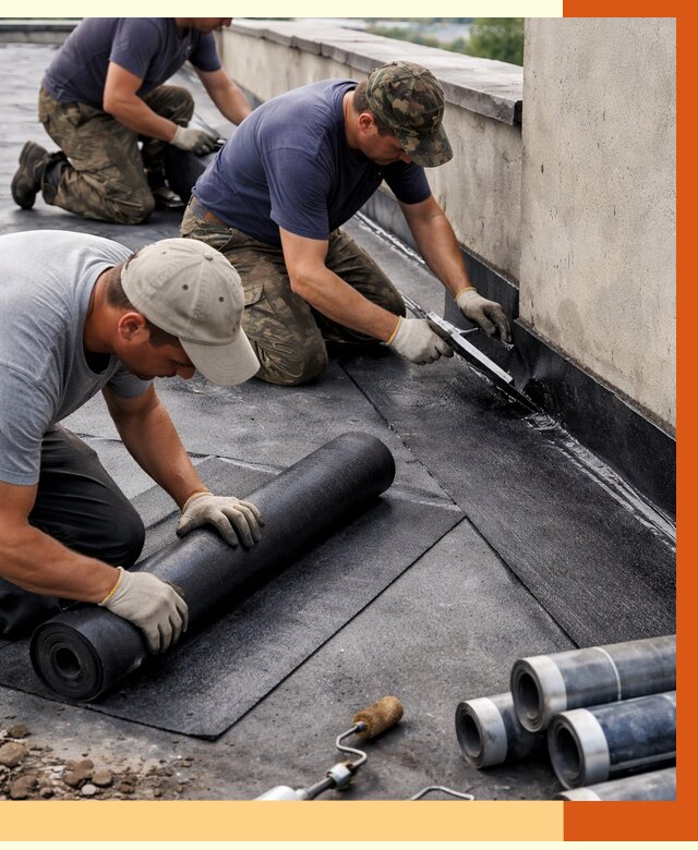 Гидроизоляция кровли в Карасук от 4571 руб. — профессиональная гидроизоляция крыши | ТепломастерКск