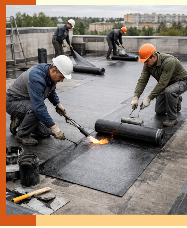 Профессиональная гидроизоляция плоской кровли в Карасук