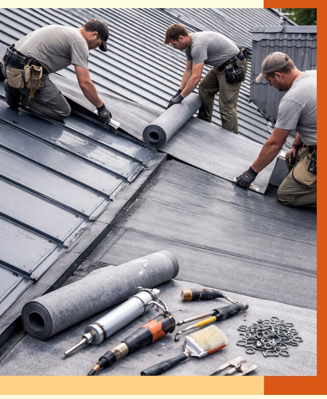 Гидроизоляция металлической кровли полимочевиной в Карасук от 8633 руб. | ТепломастерКск