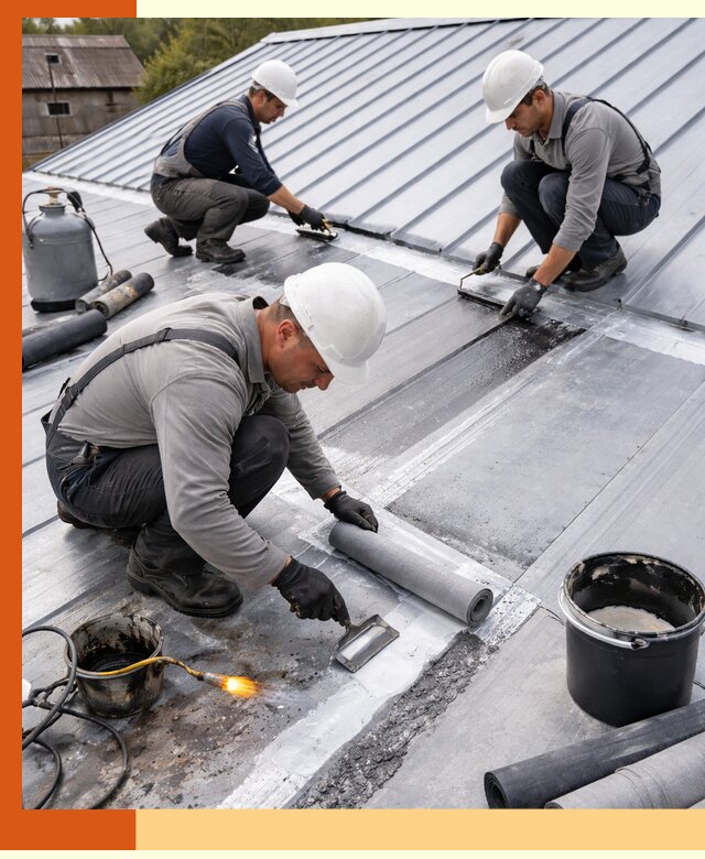 Гидроизоляция металлической кровли с гарантией в Карасук