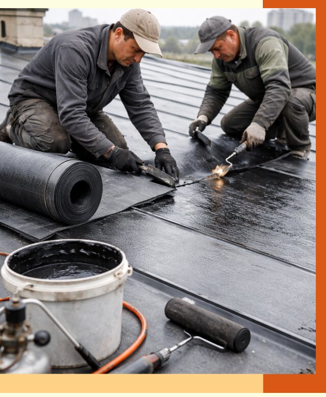 Гидроизоляция фальцевой кровли в Карасук от 7618 руб. под ключ | ТепломастерКск