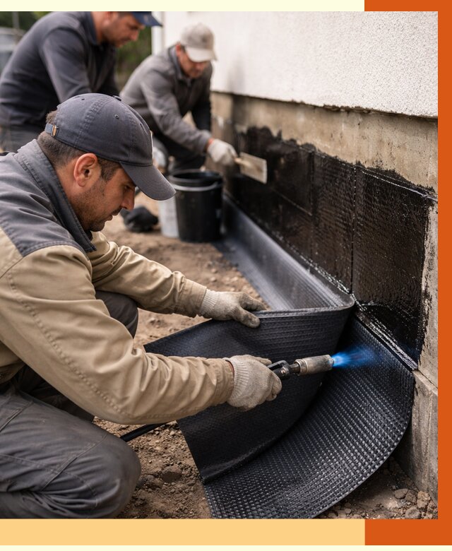 Гидроизоляция цоколя и отмостки в Карасук от 8633 руб. — ТепломастерКск