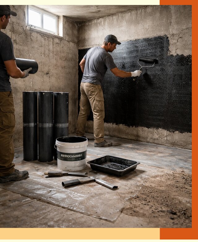 Гидроизоляция подвала в Карасук от 3555 руб. под ключ | Профессионально — ТепломастерКск