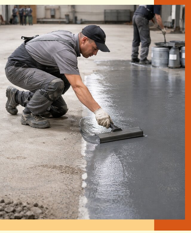 Гидроизоляция промышленного пола в Карасук от 1219 руб./м2 — ТепломастерКск специалисты под ключ