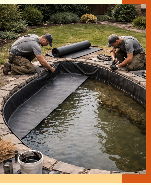 Гидроизоляция пруда в Карасук от 15236 руб. под ключ | ТепломастерКск профессионально