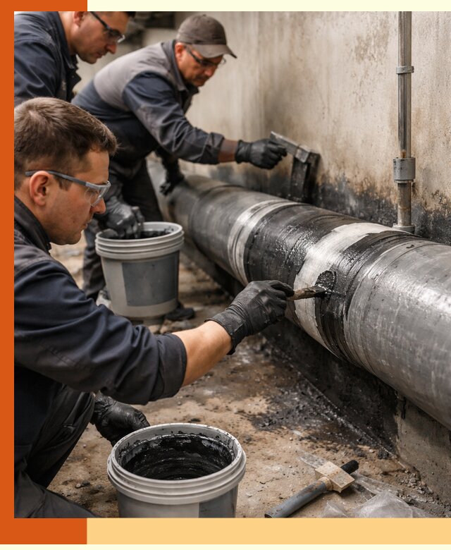 Гидроизоляция труб в Карасук — защита и герметизация коммуникаций