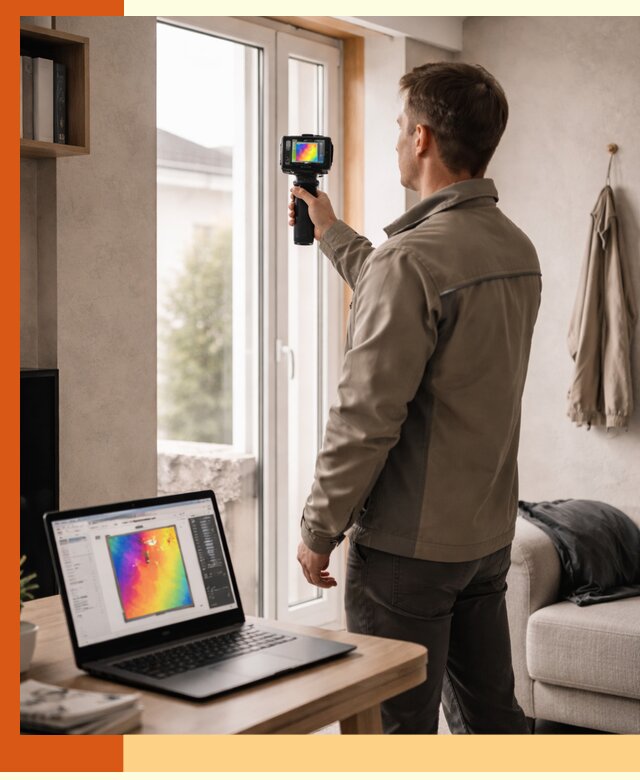 Тепловизионное обследование квартиры в Карасук для поиска утечек тепла