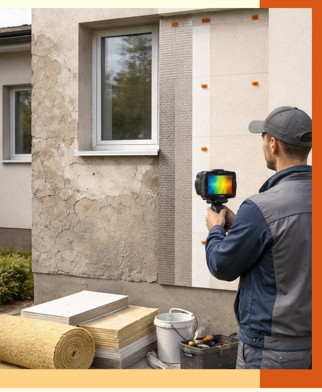 Тепловизионное обследование фасада в Карасук от 4571 руб. под ключ | ТепломастерКск