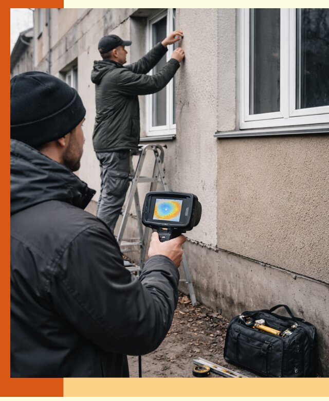 Тепловизионное обследование фасада в Карасук для выявления дефектов