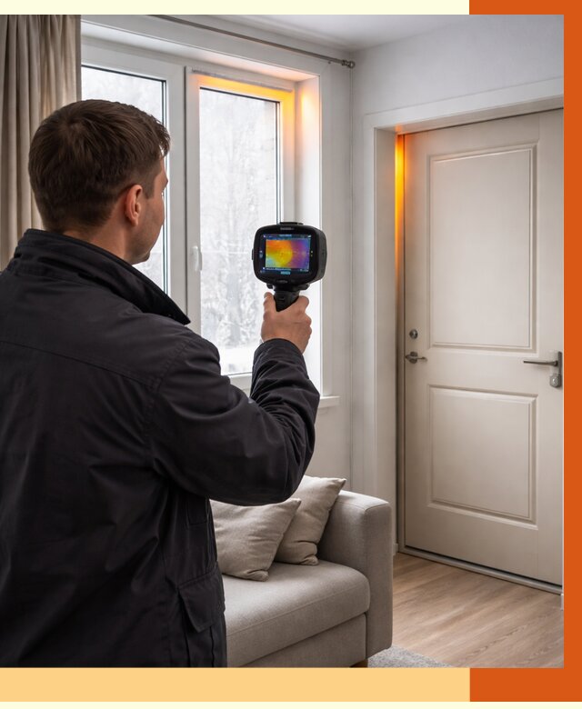 Тепловизионное обследование окон и дверей в Карасук от 4571 руб. | ТепломастерКск
