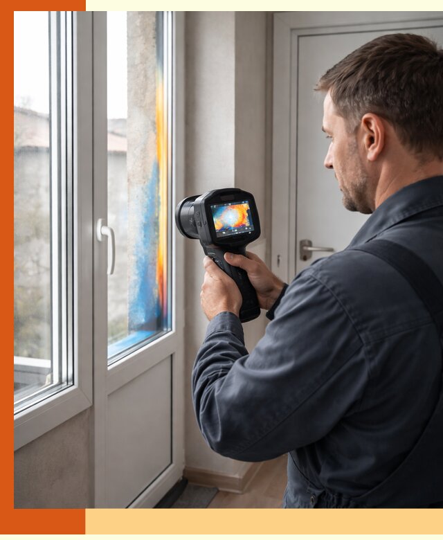 Тепловизионное обследование окон и дверей в Карасук