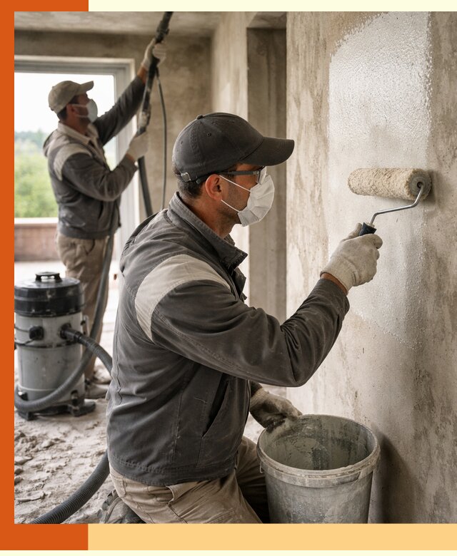 Подготовка поверхности под напыление утеплителя в Карасук